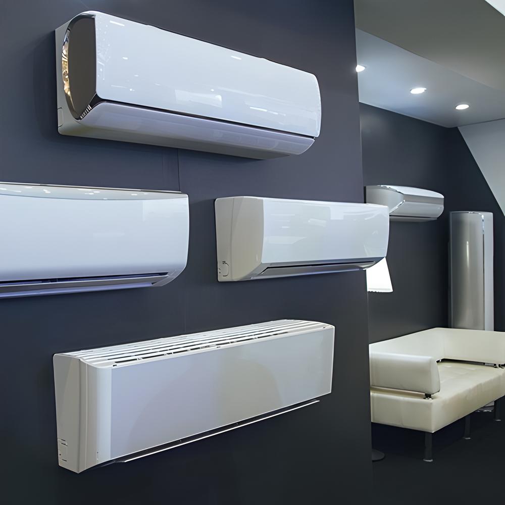 Air conditioners on a wall